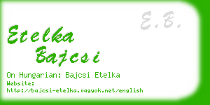 etelka bajcsi business card